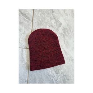 Red marled beanie